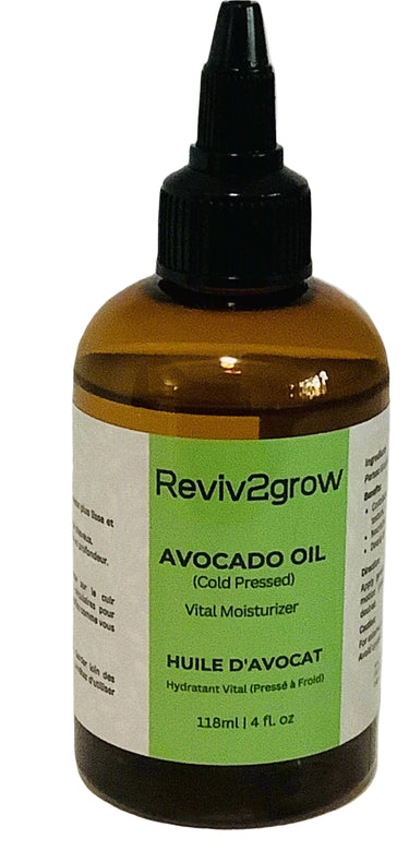 REVIV2GROW Natural Hair oils -Avocado Oil (4oz), Cold pressed